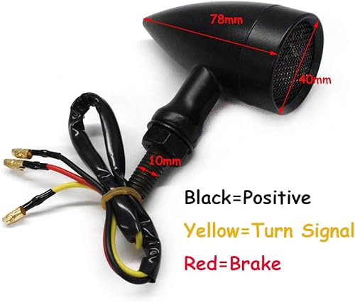 Miniatura 3 de Bala de las luces traseras de funcionamiento del freno de la luz roja de las señales de giro LED