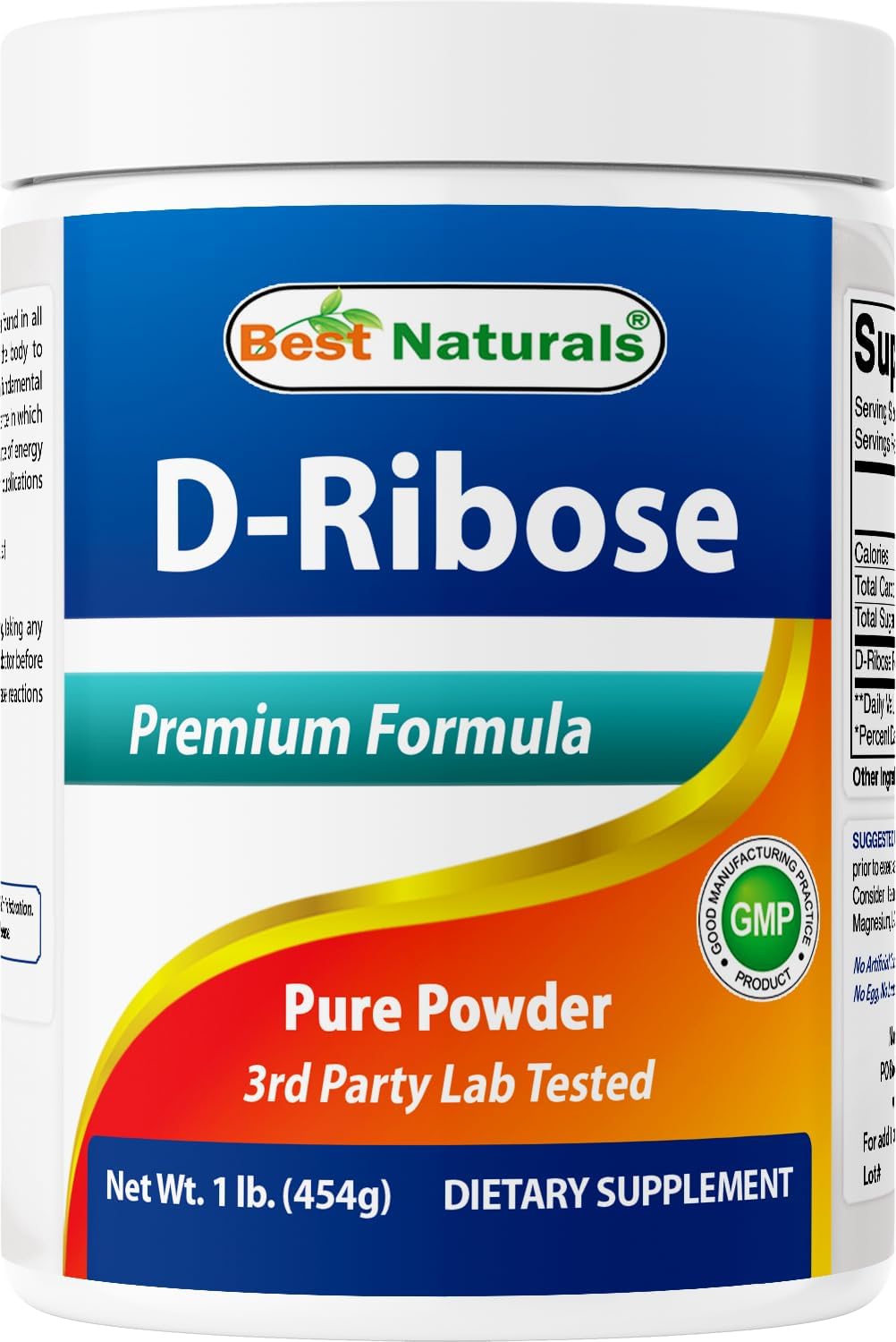 Best Naturals D-Ribose Powder 1 Pound - 100% Pure D Ribose Powders for Endurance & Energy