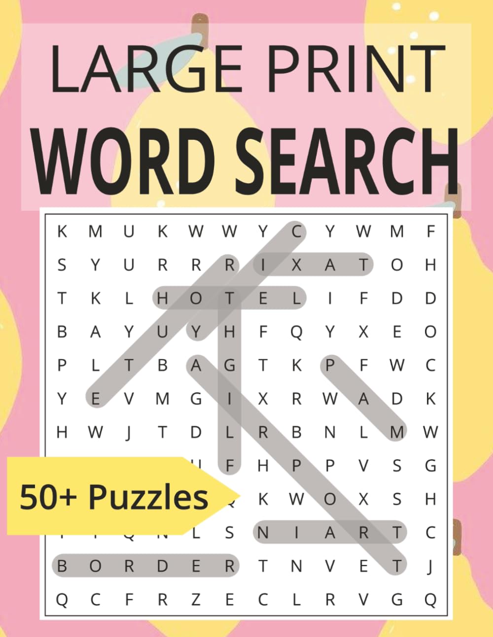 Large Print Word Search: 50+ Large print word search puzzles. Multiple topics, going from easier to harder words to find. Easy to read font. 8.5x11 inch.