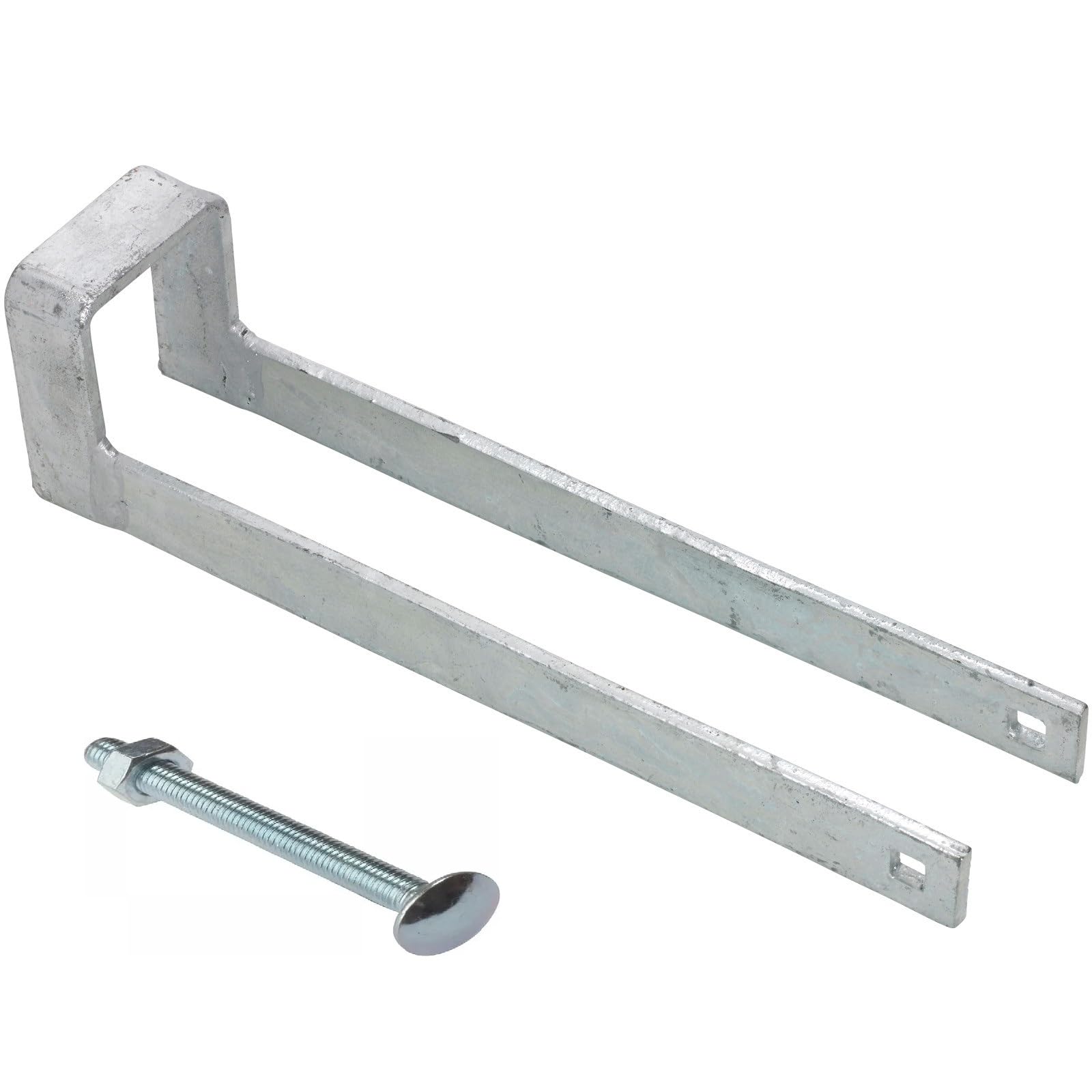 Epsom Door Handle Galvanized Finish 12" Throw Over Loop For 2" Gates 300Mm Heavy-Duty Steel Gate Latch Rust-Resistant Weatherproof Gate Hardware 4Mm Thick (Galvanized Finish)
