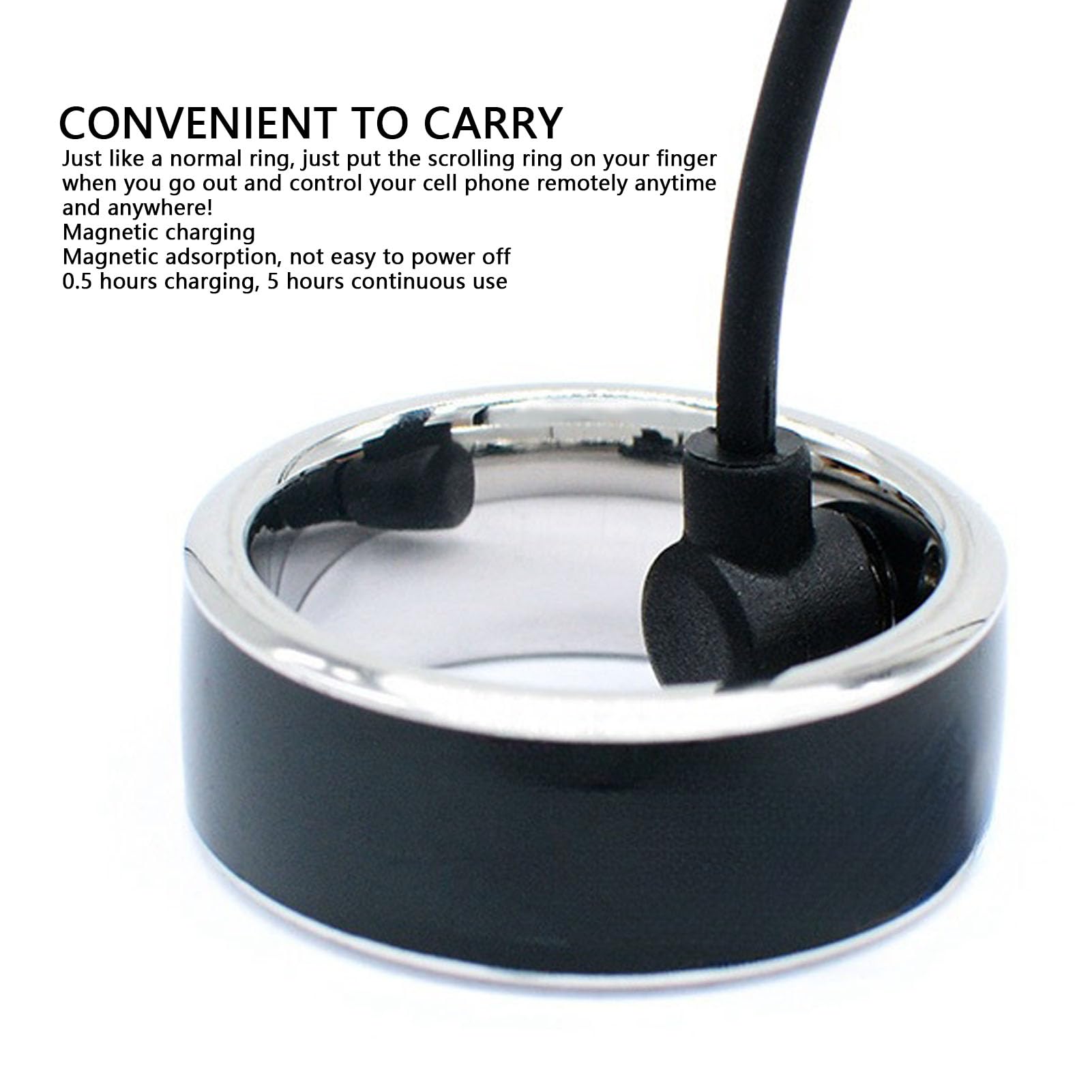 Smart Ring Bluetooth Fernbedienung Page Turner, Kleiner Page Turner Video Scrolling Ring, Bluetooth Kamera Videoaufzeichnungsfernbedienung, Scrolling Ring (Größe 20)