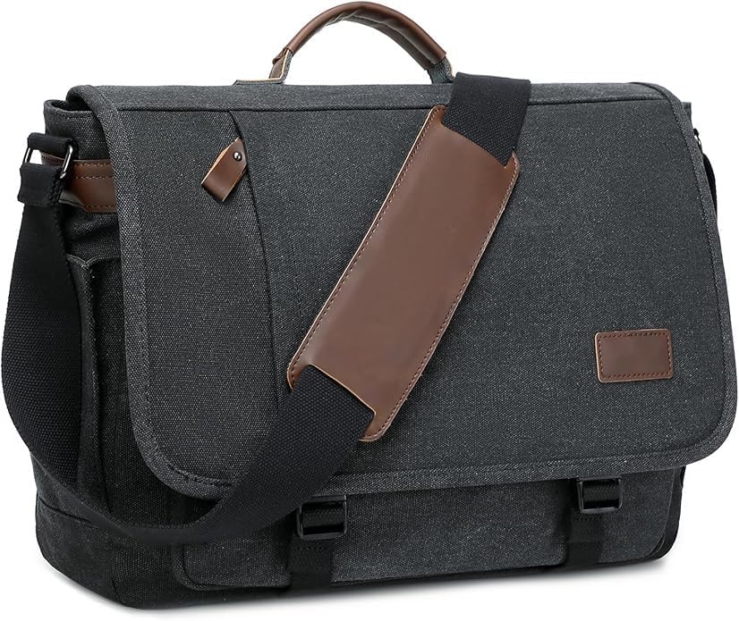 Canvas Messenger Bag for Men Waterproof Business Bags for Men Vintage Canvas Laptop Bag