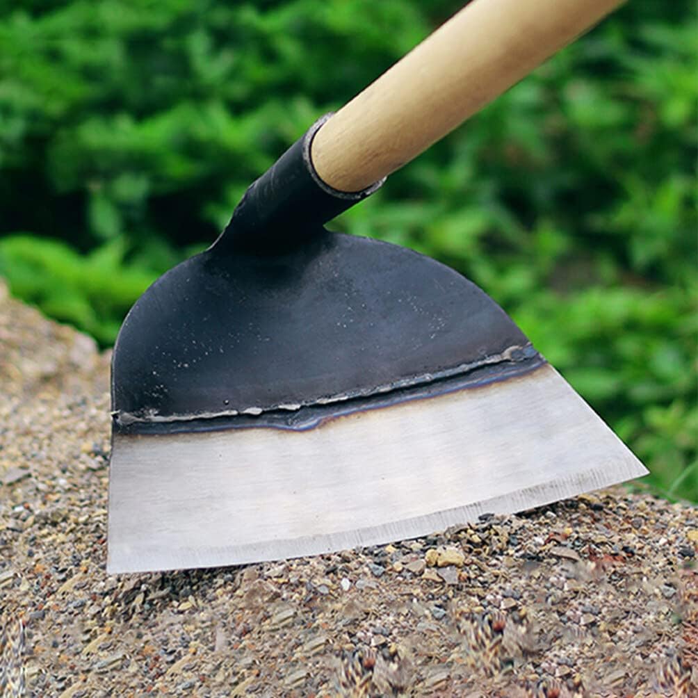 Happyyami Hoe Head Replacement Hand Hoe Garden Hoe Head Digging Weeding Hoe Head Round Eye Hoe Replacement for Gardening Tool (Solid Hoe)