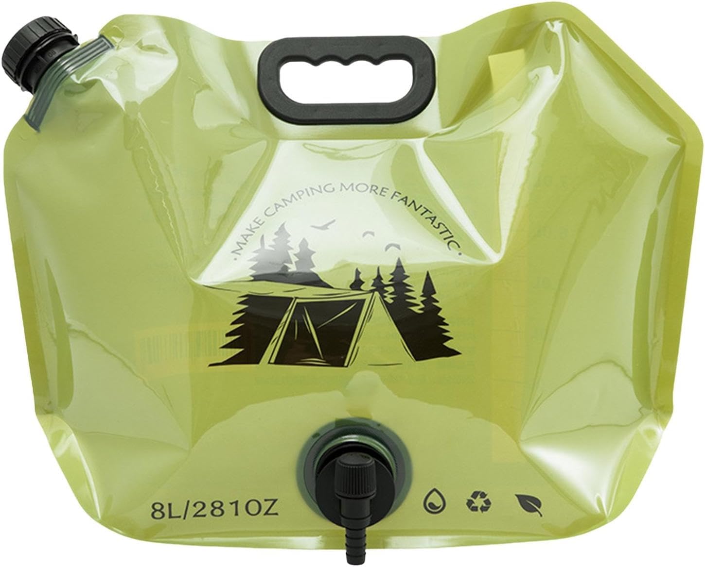 Snevad 8 Liter Collapsible Water Storage Bag Pouch for Outdoor Sports, Road Trip, Hiking, Picnic, Travel BPA Free Water Jug Tank Folding Container Drinking Bag and Container Mountaineer [31x41x1 CM]-picture-13