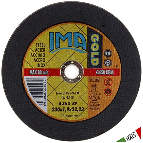 DISCO DA TAGLIO PER ACCIAIO INOX 230X1,9X22 GOLD IMA