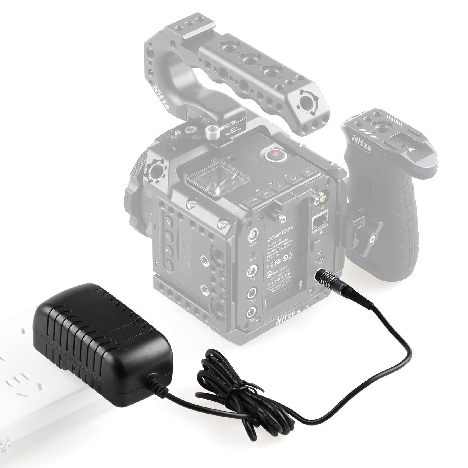 Alvin's Cables 2 Pin męski na uniwersalny AC z wtyczką UK EU AU US konwerter adaptera kabel zasilający do kamery Z E2 flagowa kostka Teradek Hollyland Cosmo 600