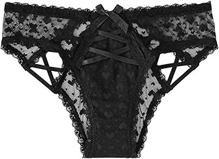 [エメフィール] ハートチュール レースアップ ハーフバックショーツ レディース パンツ 下着 (単品) チーキー 浅履き ローライズ 透け感 リボン セクシー 可愛い