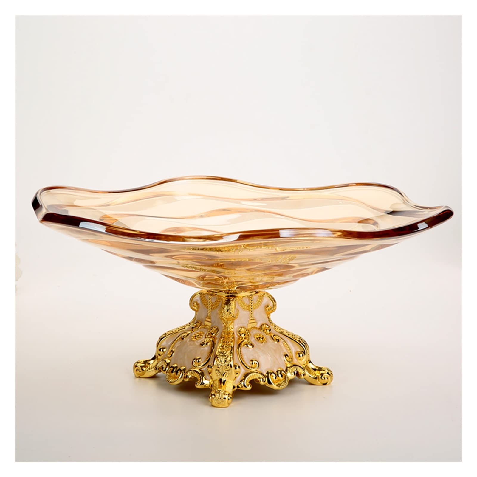 Corbeille À Fruits, Coupe À Fruits Secs en Alliage De Verre Tendance avec Support, Présentoir À Bonbons Et Amuse-Gueules, Plateau De Rangement pour Noix Et Fruits Secs pour La Maison Ro,A, A