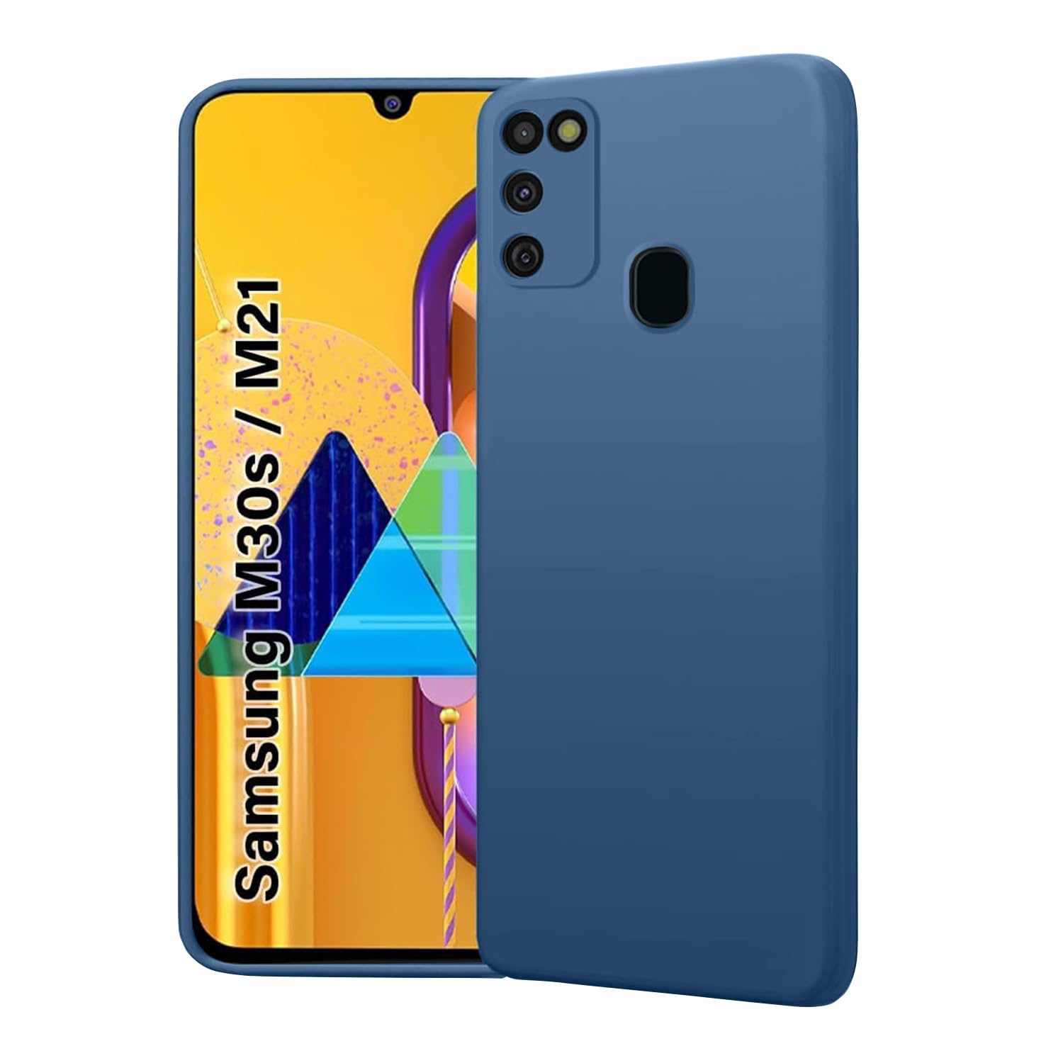 LIRAMARK Silicone Soft Back Cover Case for Samsung Galaxy M21/M30s/M21 2021 Edition (Blue)-picture-41