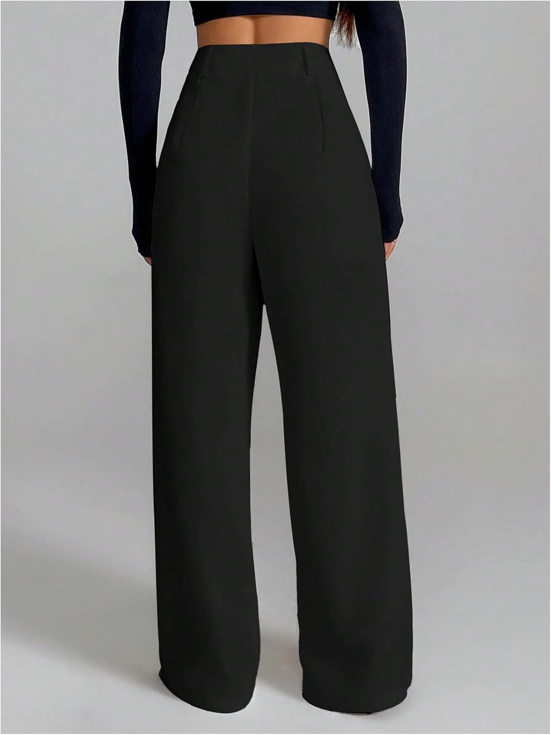 SOLY HUX Women's Wide Leg Dress Pants High Waisted Pleated Loose Work Office Trousers