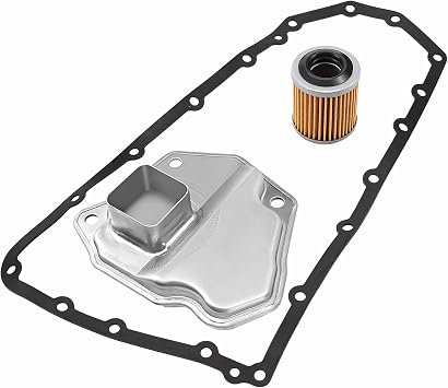 CVT Transmission Filter Kit with Oil Cooler Filter & Pan Gasket | For Nissan Altima Rogue, Jeep Compass Patriot, Mitsubishi Lancer Outlander, Replaces JF011E RE0F10A 31728-1XF03 31726-1XF00