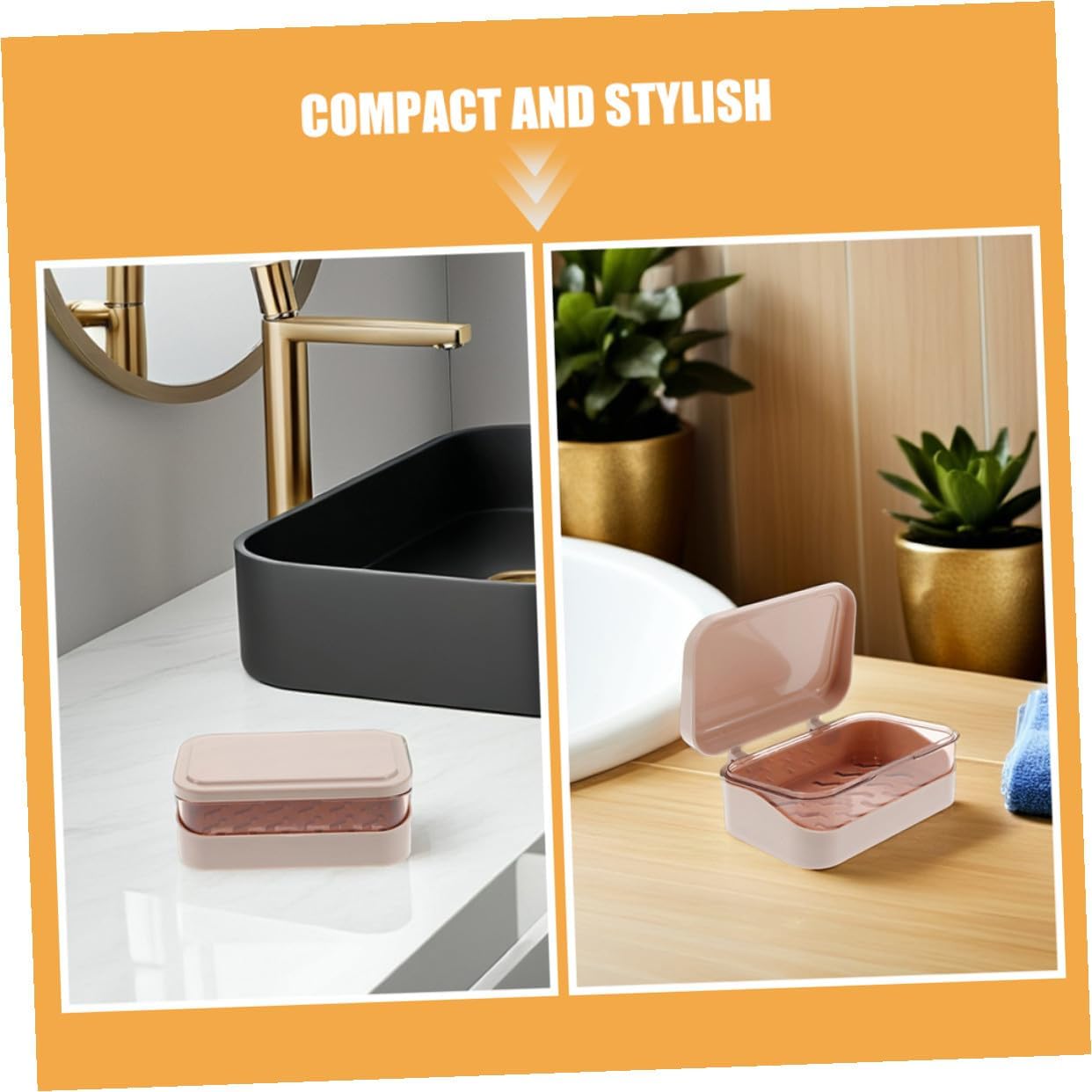 4pcs Pink Soap Dish with Lid and Dual Drainage Tray Removable Slot Design Shower Soap Holder Container for Bathroom Travel Gym
