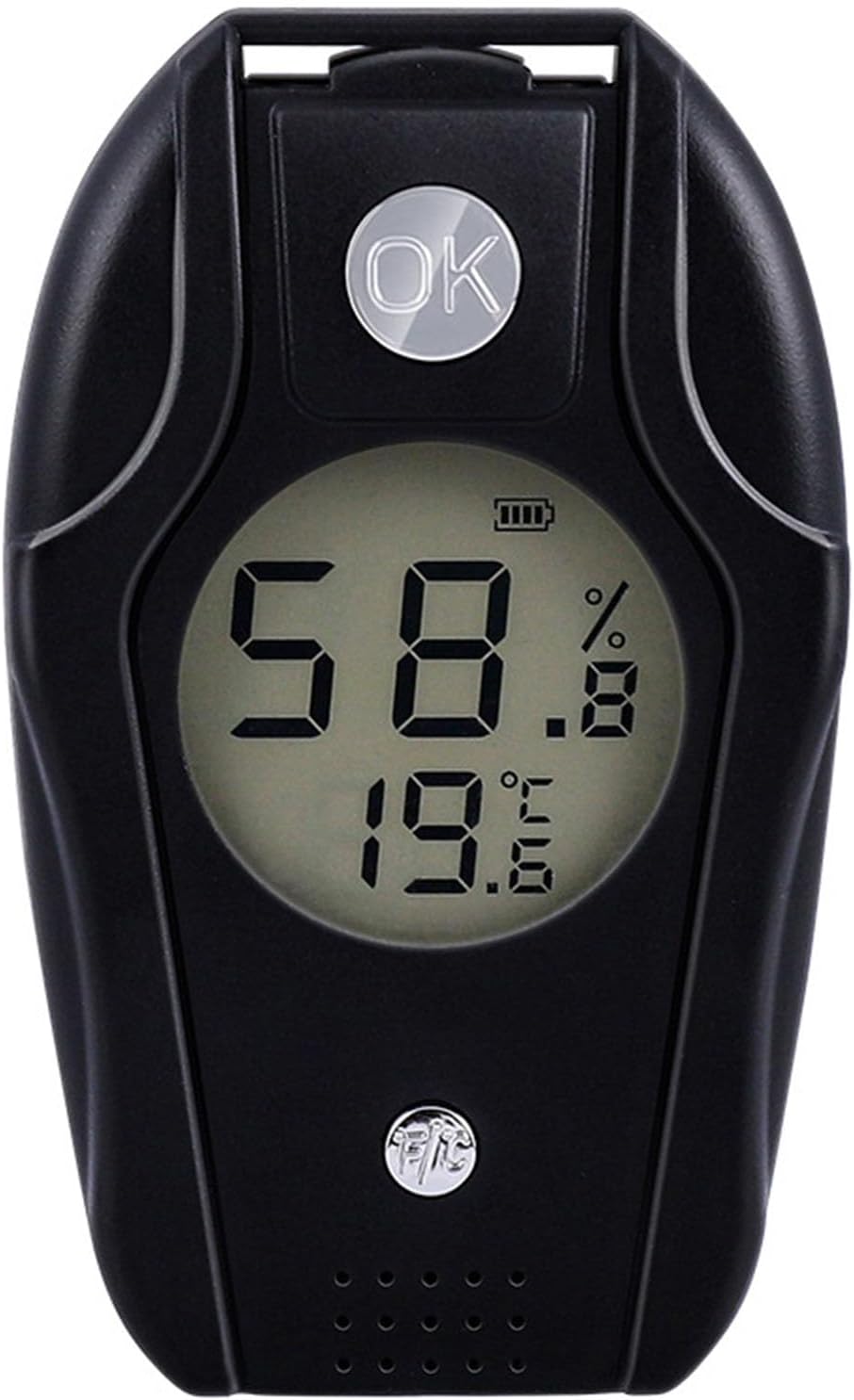 Cigar Humidity Detector, Temperature and Humidity Dual Display, Accurate Moisture Measurement Does Not Damage The Eggplant, Durable Power Stability, One Click to Grasp The Storage Environment