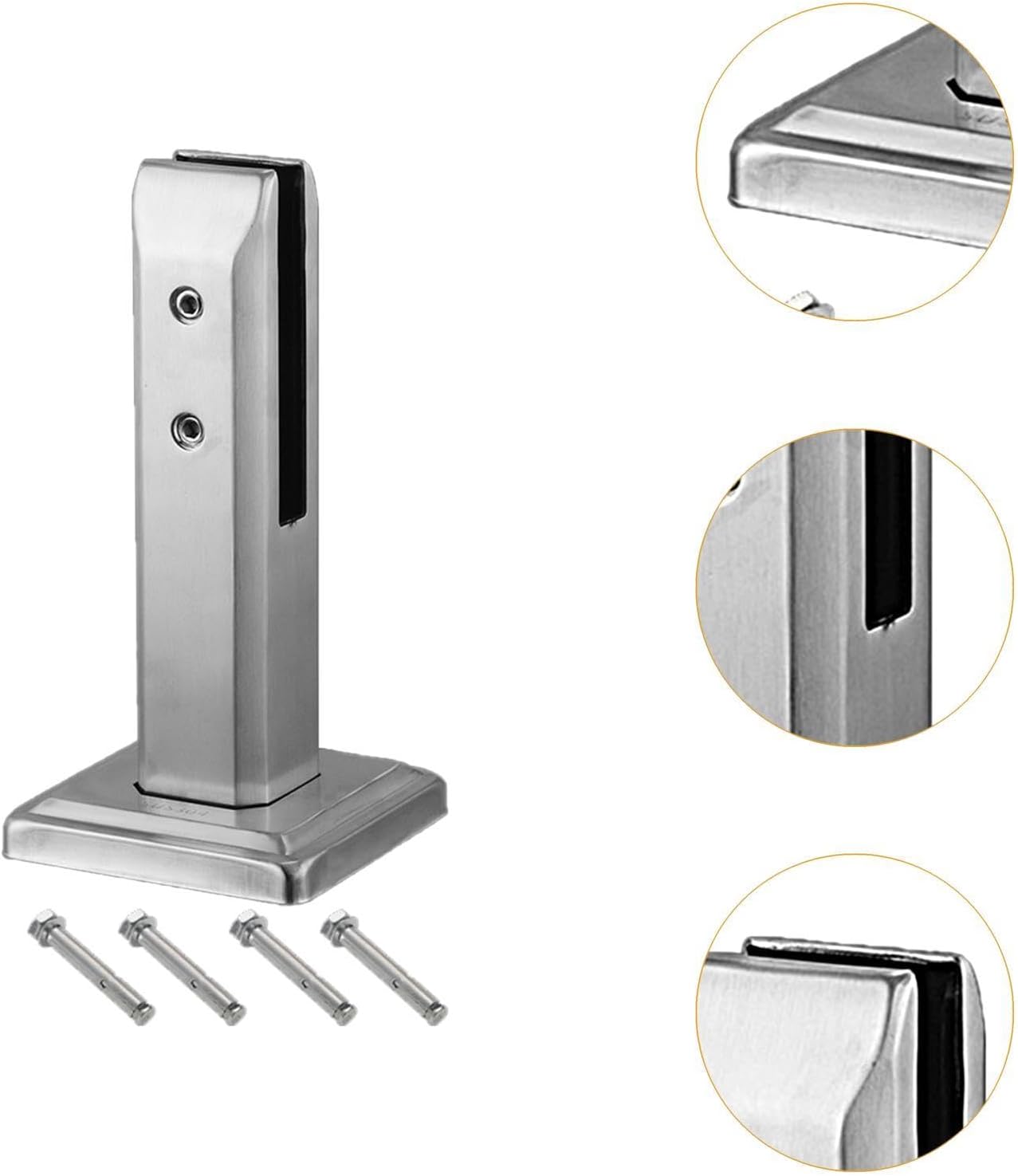 CALANDIS™ Glass Clamp Bracket Stainless Steel Pool Fence Spigot for All Kinds of Glass Height 20cm Silver | Other Home Building & Hardware | Building & Hardware | Home Improvement