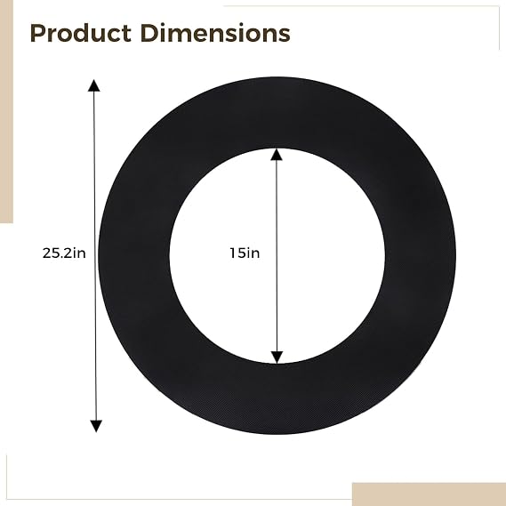 Adhesive Double-Sided Eva Rubber Mat Round Chair Floor Protector Recliners for Hardwood Suitable and More Tile