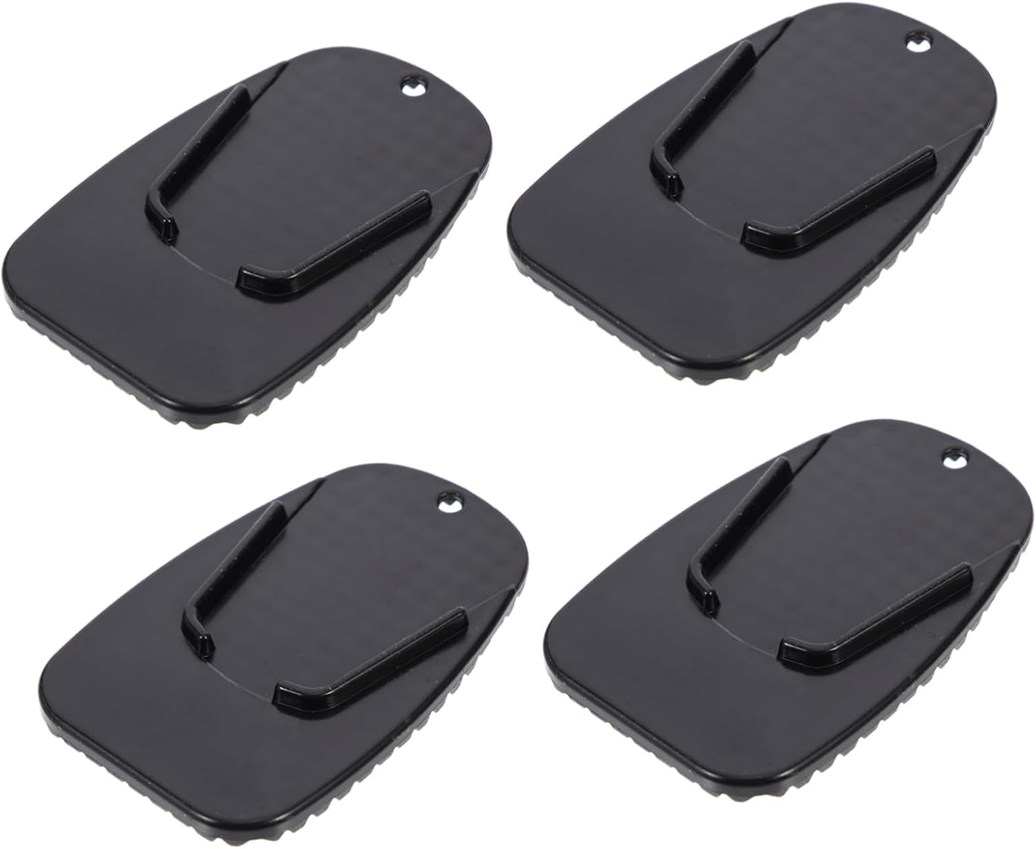Outanaya 4Pcs Motorcycle Kickstand Pads Durable Side Stand Cushions Corrosion Foot Support for Dirt Bikes Stable Parking Black