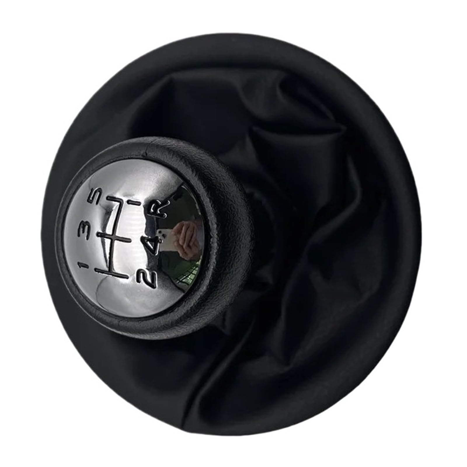 Xzcvtyw Black 5 Speed Car Shifter Adapter Gear Shifter Knobs Car Styling Gear Shift Knob Lever Stick Gaiter Boot Collar Pu For Berlingo Iii Mk3 For Peugeot Partner 2008-On(Black 5 Speed)