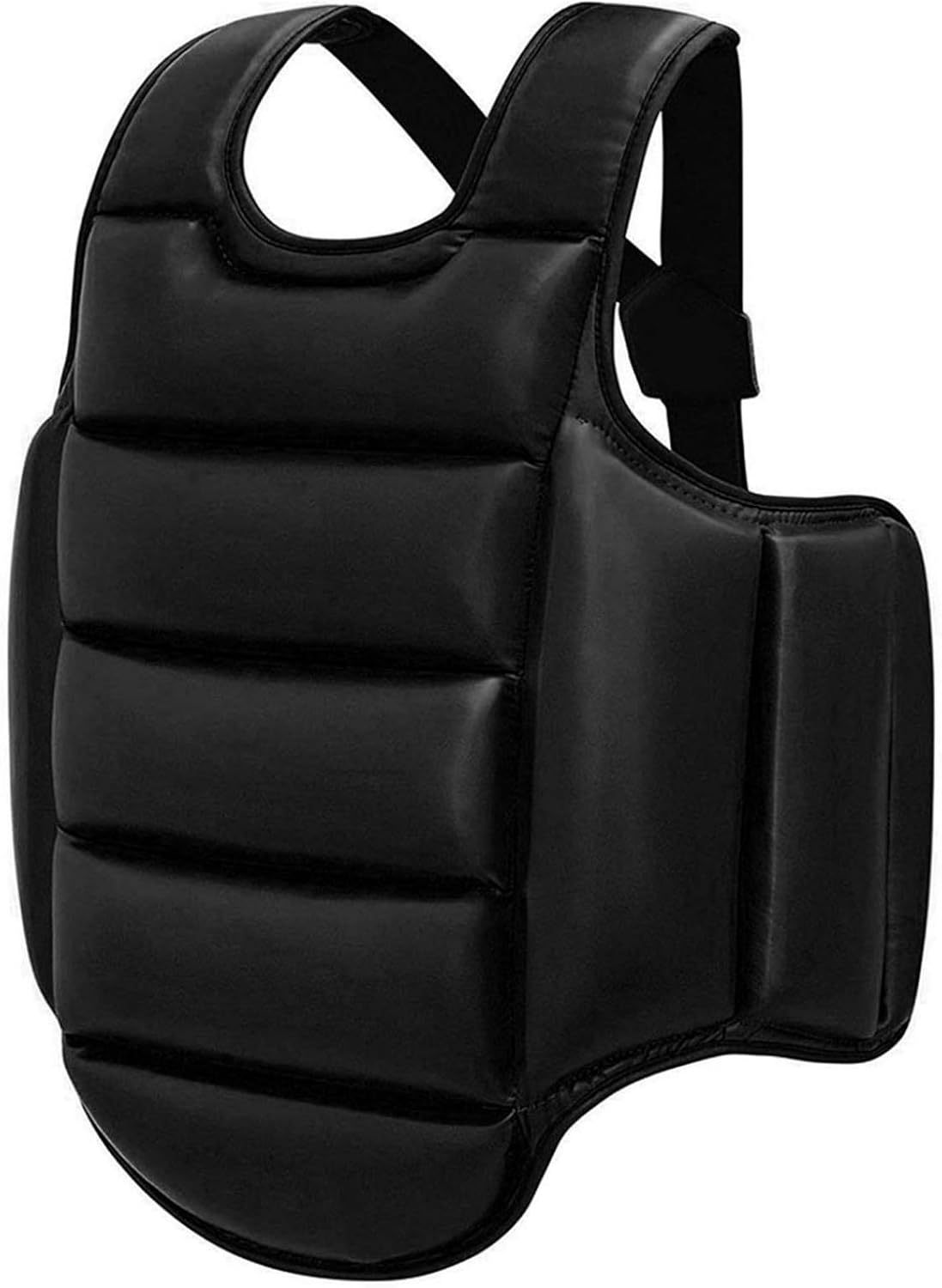 Boxing Body Protector Pad, 25x29.5 Reversible Adjustable Sponge Filled Chest Guard for Karate Sanda Training