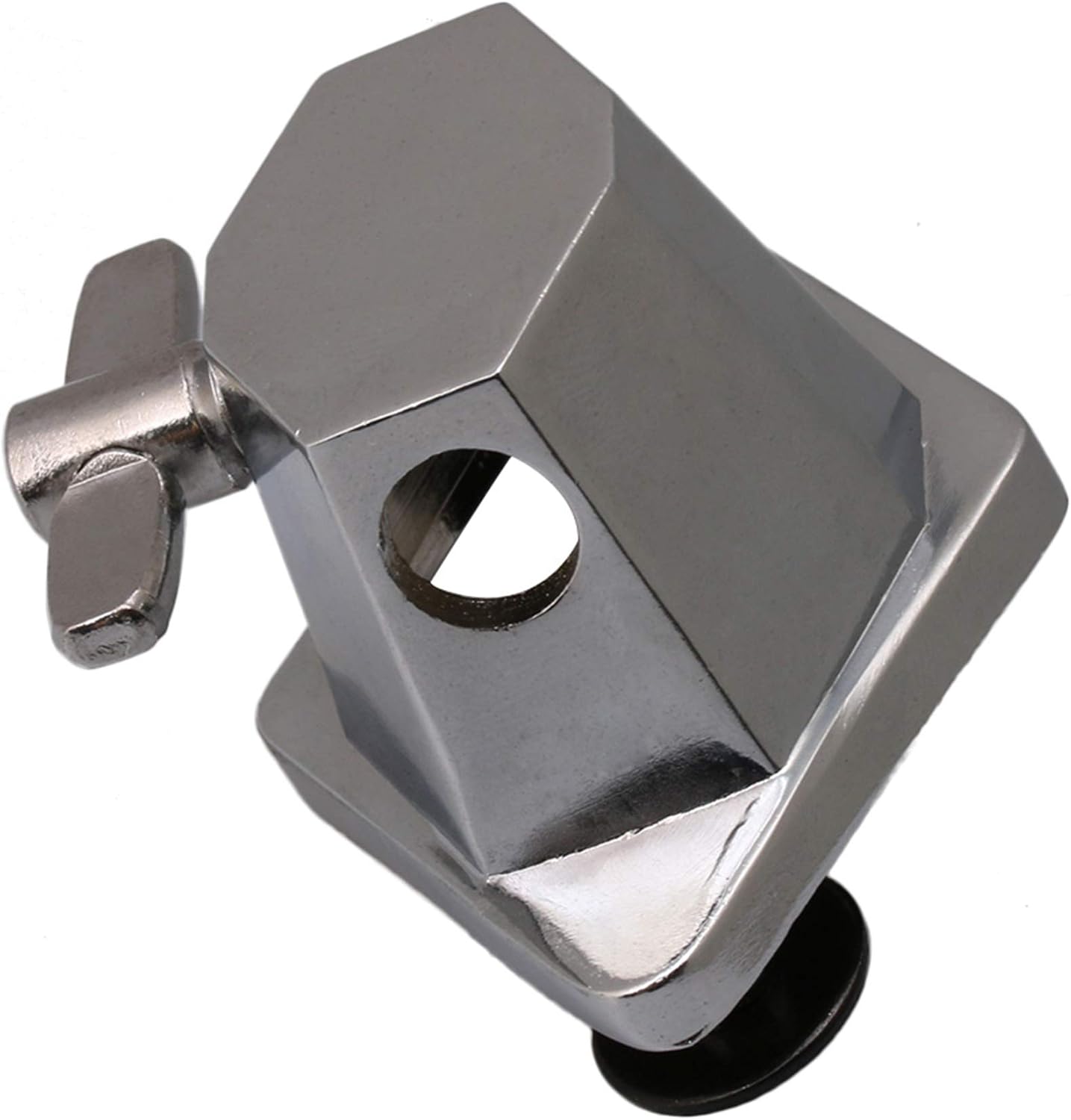 Bstinay 6 Pieces Metal Floor Tom Leg Mount Bracket with Screw Drum Accessories Silver