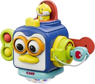 Epzia Montessori Toys for Toddlers 1-3 - Busy Board Cube Travel Toy, Educational Activity Cube for 1 Year Old, Sensory Lea...