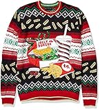 Blizzard Bay Young Men’s Jolly Burger Sweater, Red Combo, X-Large