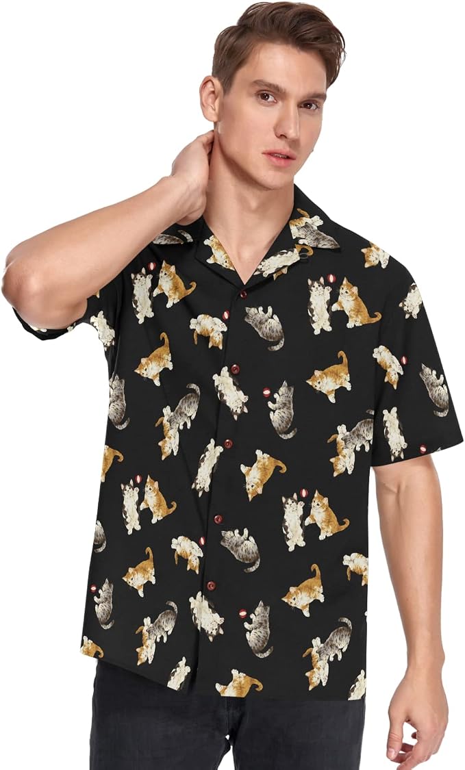 Pretty Cat Hawaiian Shirts Short Sleeve 