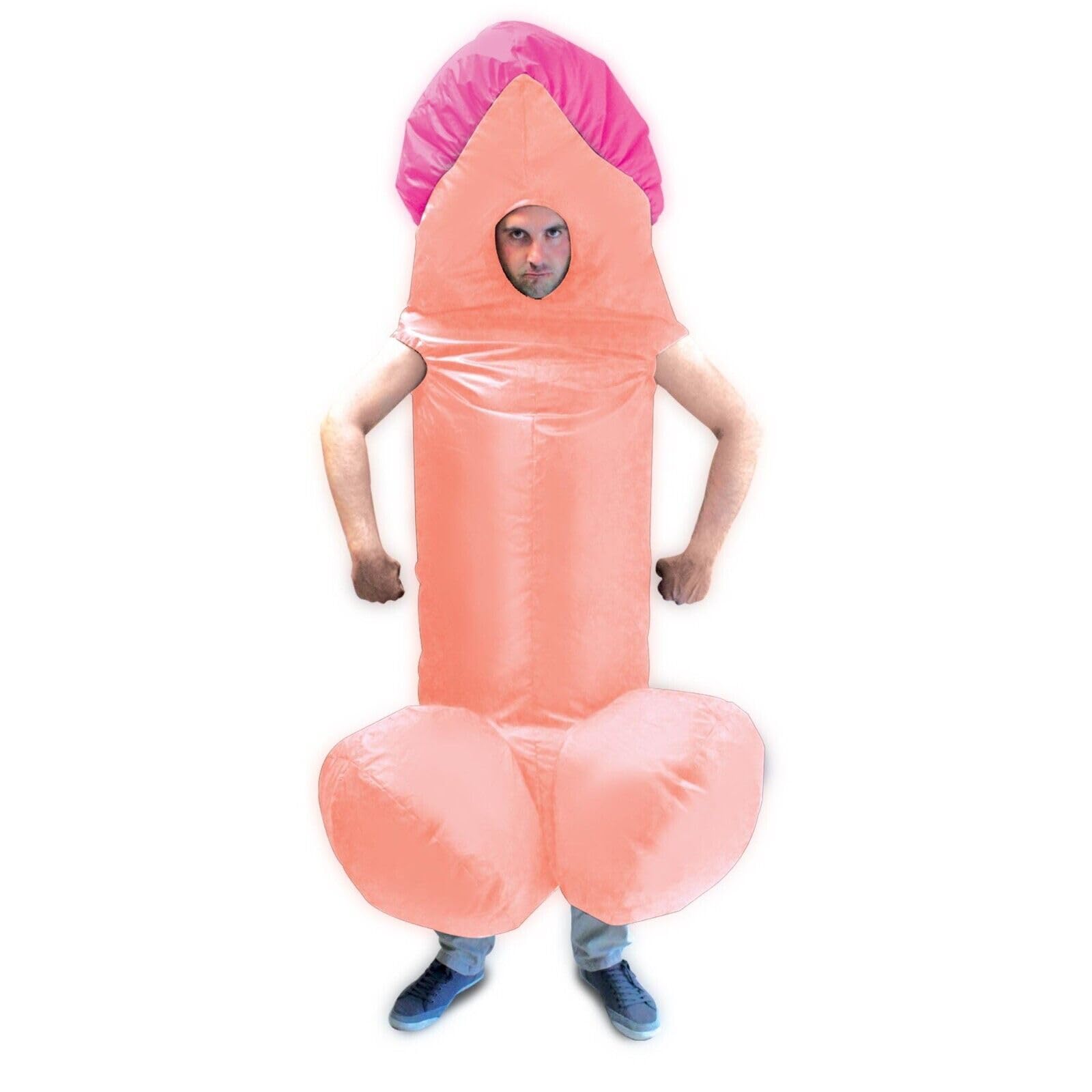 Costume intero gonfiabile pisello sexy festa addio al nubilato hot party gadget per adulti 18+