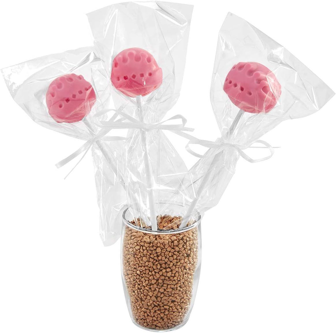 LURCH Germany Flexiform Silicone Cake Pop Baking Mold - For 20 Candy, Chocolate Lollipop Desserts - Pink