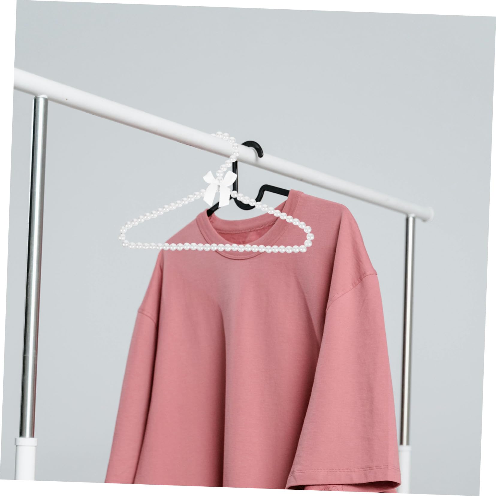 LABRIMP 5 pezzi Grucce Antiscivolo per Perle e Fiocco Appendini Resistenti per Camicie Pantaloni Maglioni e Gonne Protezione Segni per Asciugatura in Balcone e Armadio