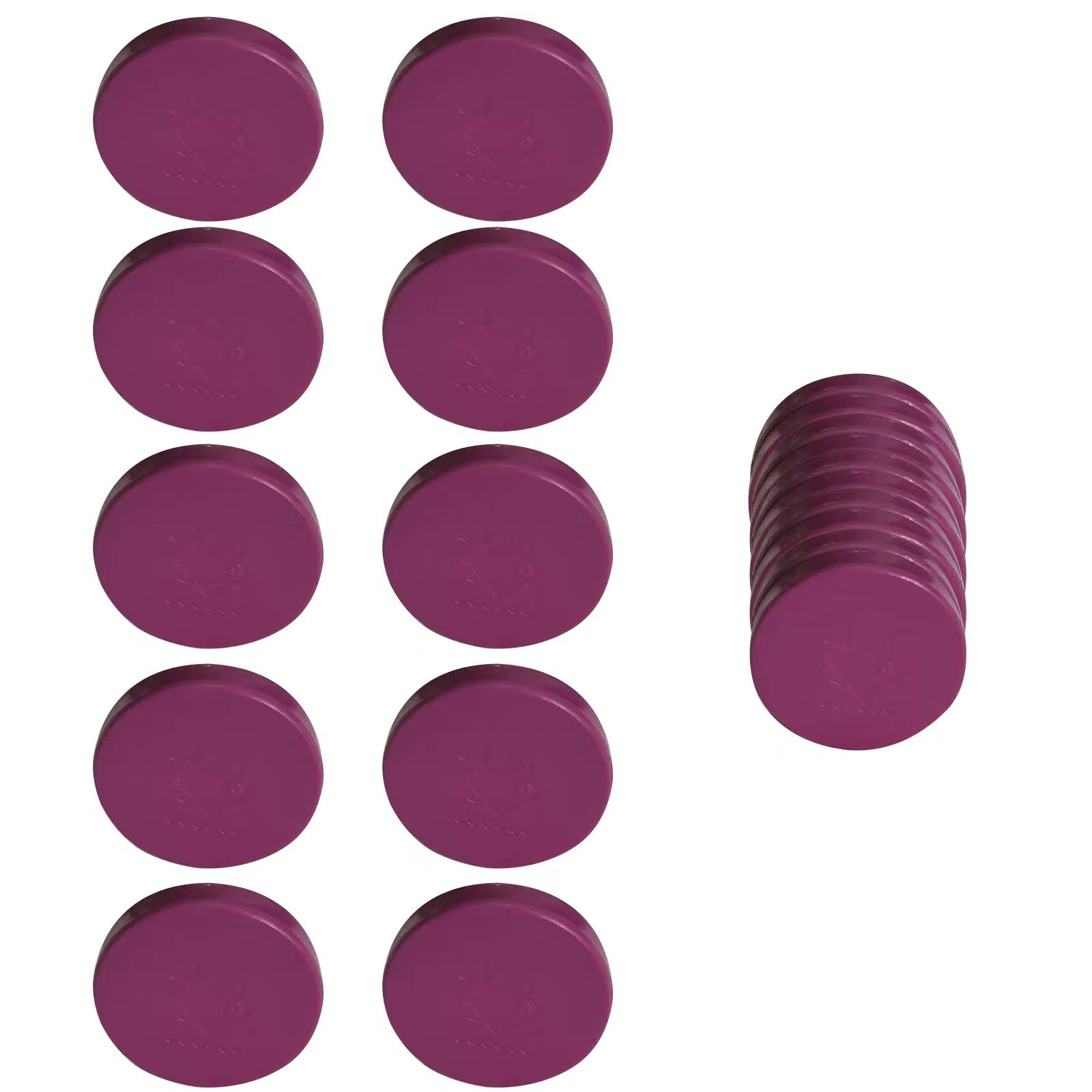 Coral Frag Magnetic Base and Plugs - Waterproof, Purple, Round 10-Piece Set