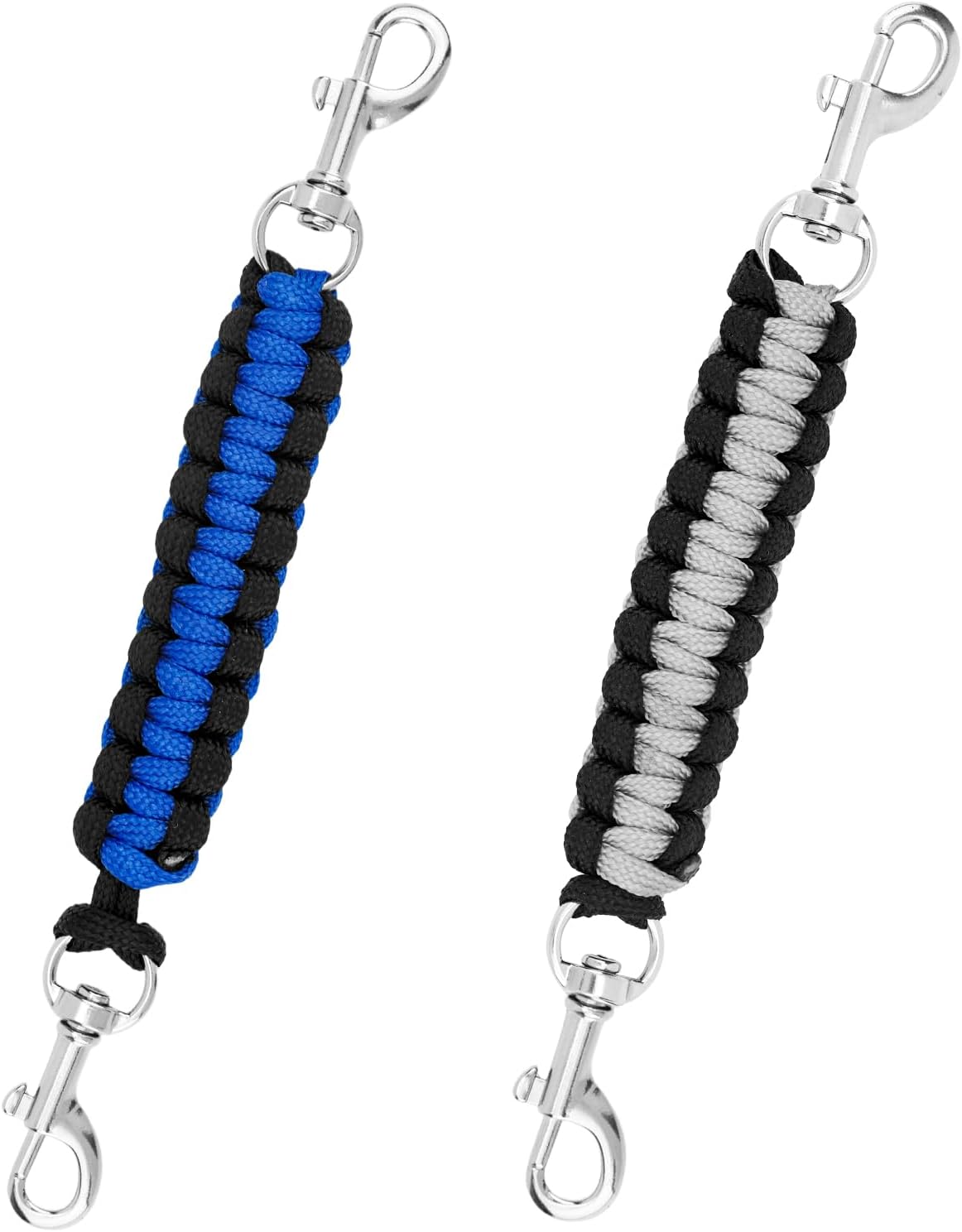 2pcs Dog Prong Collar Safety Clip, 17.5cm/6.89in 360° Rotating Dog Collar Strap Pet Leash Extender for Harness Connector Double Clip Pet Essentials for Walking Running Hiking