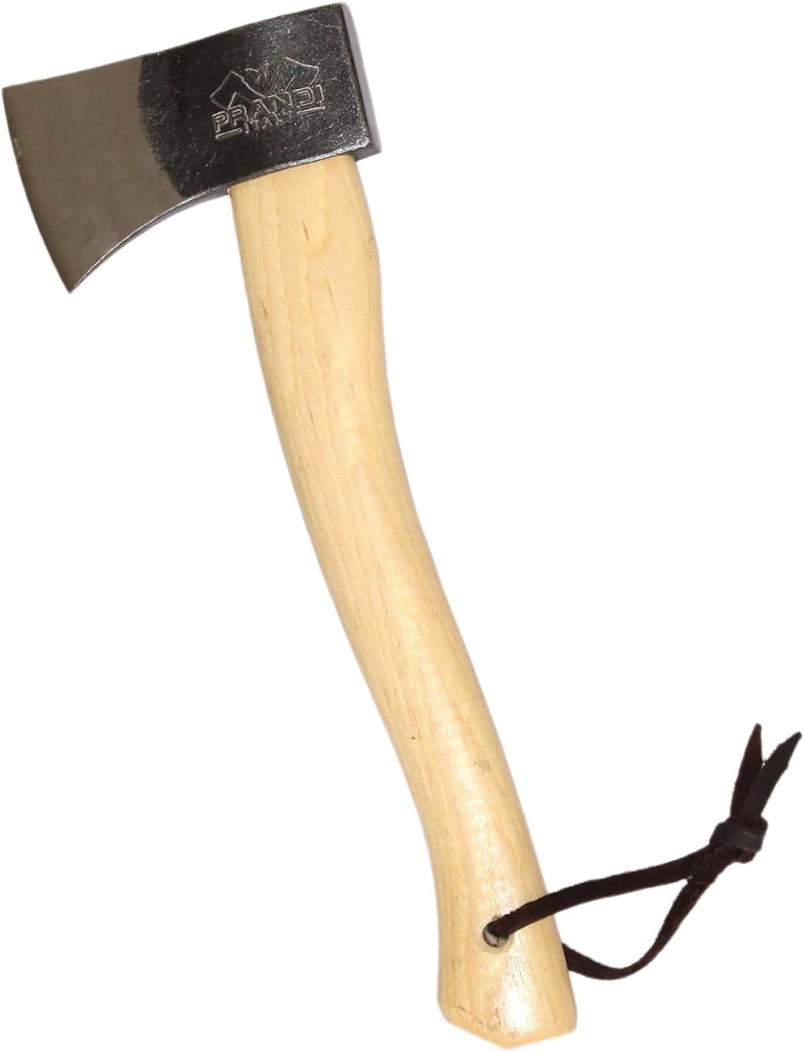 PRANDI Yankee Hatchet 1.32lb - Hickory Handle 14.97in with Leather String - Ideal for Camping and Bushcraft - Made in Italy