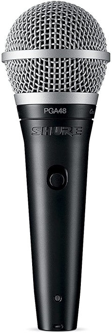 Shure PGA48 动圈麦克风 - 手持式人声麦克风，心型指向性，带开关和配件
