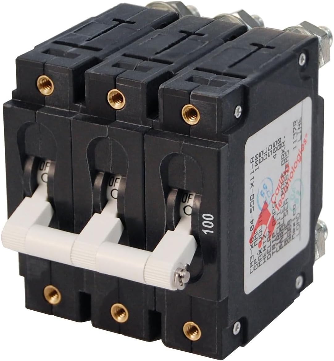 Blue Sea Systems C-Series Triple Pole Toggle Circuit Breakers