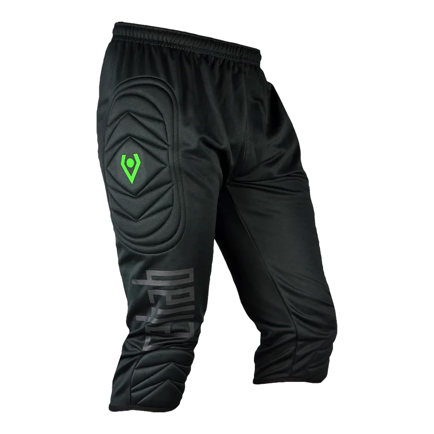 Rehab Pantalon de gardien de but 3/4 noir - Protection professionnelle avec rembourrage pour adulte (taille S - XXL) - Sous-vêtement idéal pour l'entraînement de football et le match
