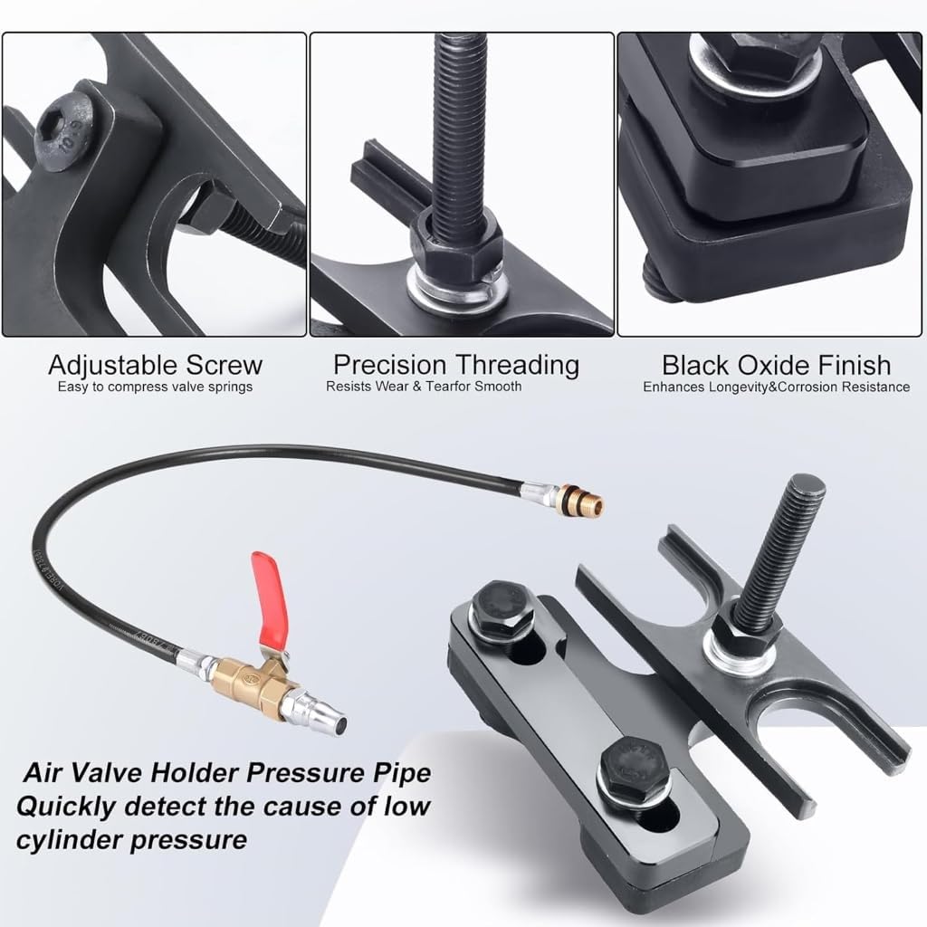 Engine Valves Spring Compressor & Air Valves Holding Hose Tool for 4.8 5.3 5.7 6.0 6.2 LS6 Engine