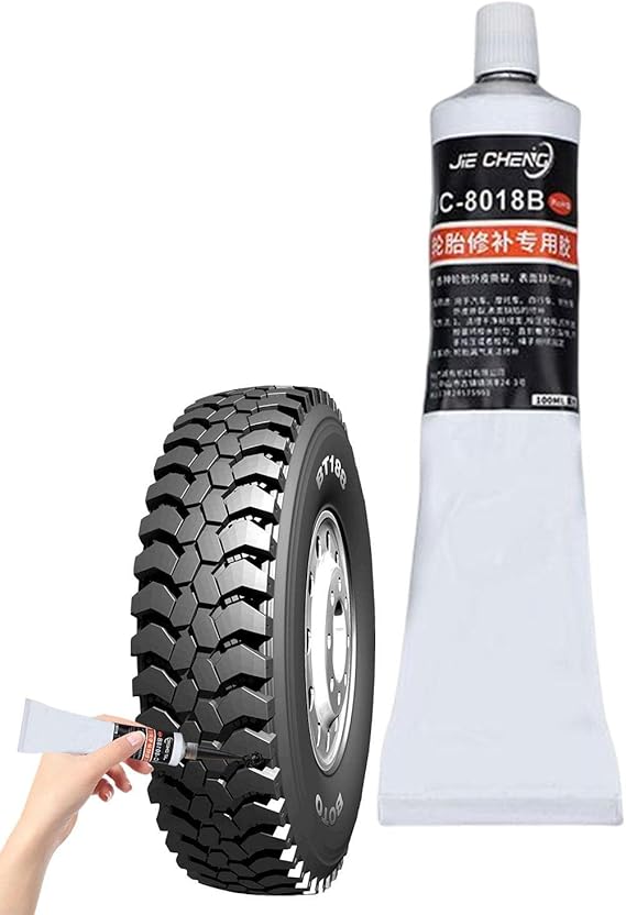 PLUVO Rubber Cement Tire Repair, Sidewall Tire Repair Glue, Rainproof Waterproof