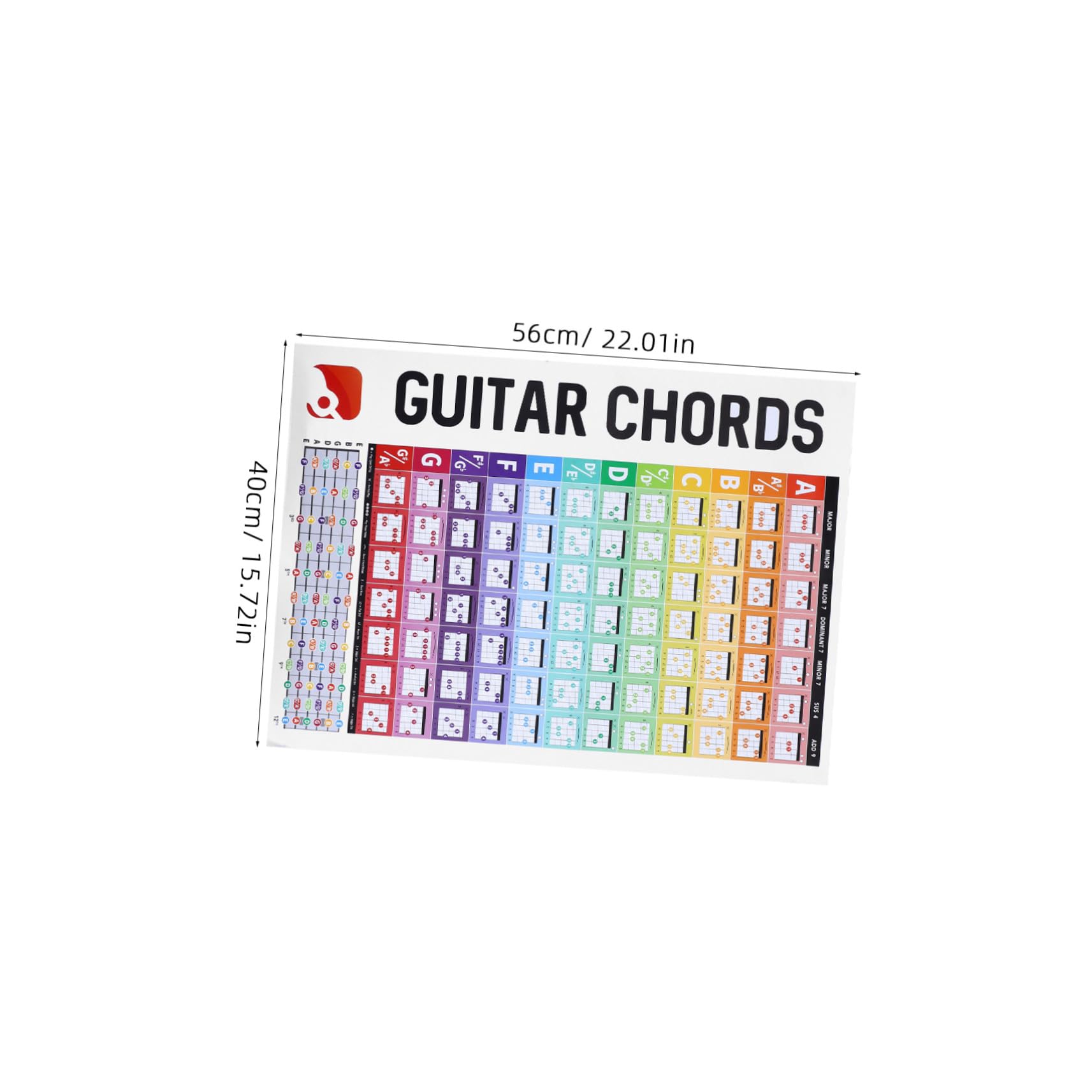 ifundom Musical Instrument Accessories Guitar Chord Reference Charts Easy to Read