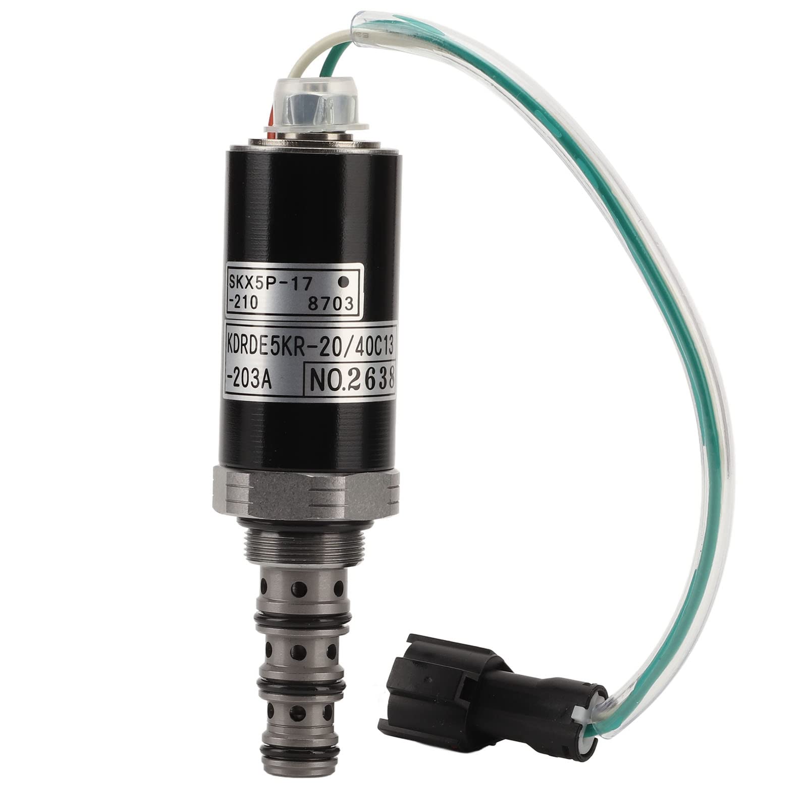 Électrovanne de pompe hydraulique d'excavatrice SK60 en acier allié KDRDE5KR