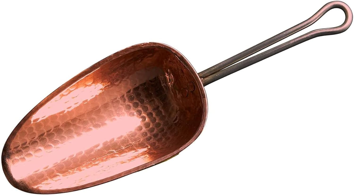Sertodo Copper Cuchara de hielo | Herramienta de barra de calibre pesado martillada a mano | 10 onzas