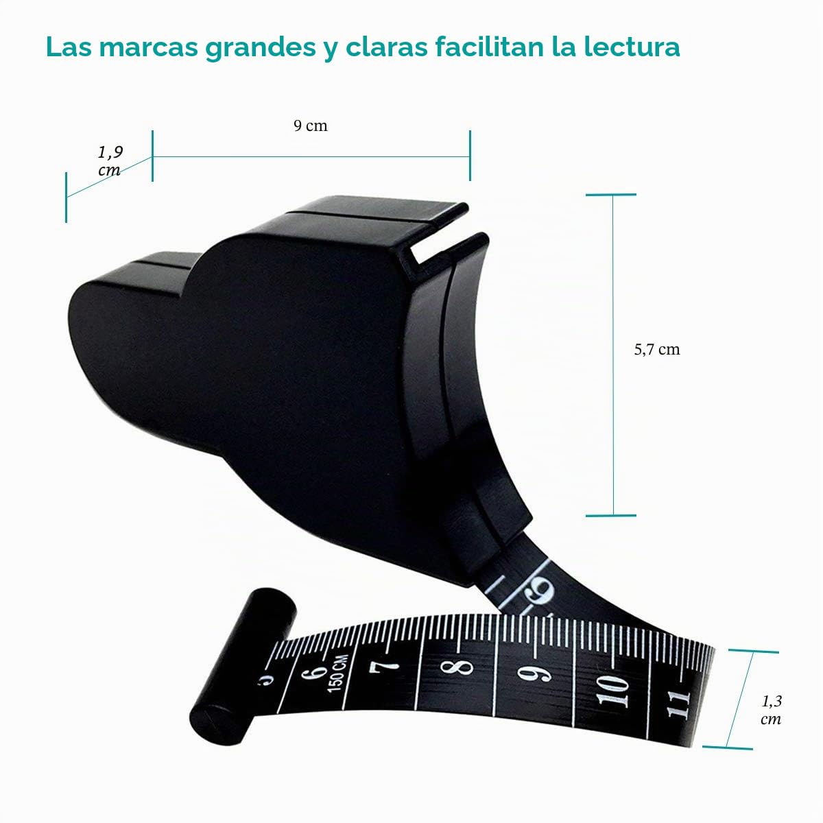 Cinta Métrica Retráctil para el Cuerpo con Botón y Bloqueo - Herramienta de Medición Precisa para Fitness y Uso Personal - Mide Cintura Pecho Caderas Brazos y Muslos - Cinta Auto-Bloqueante