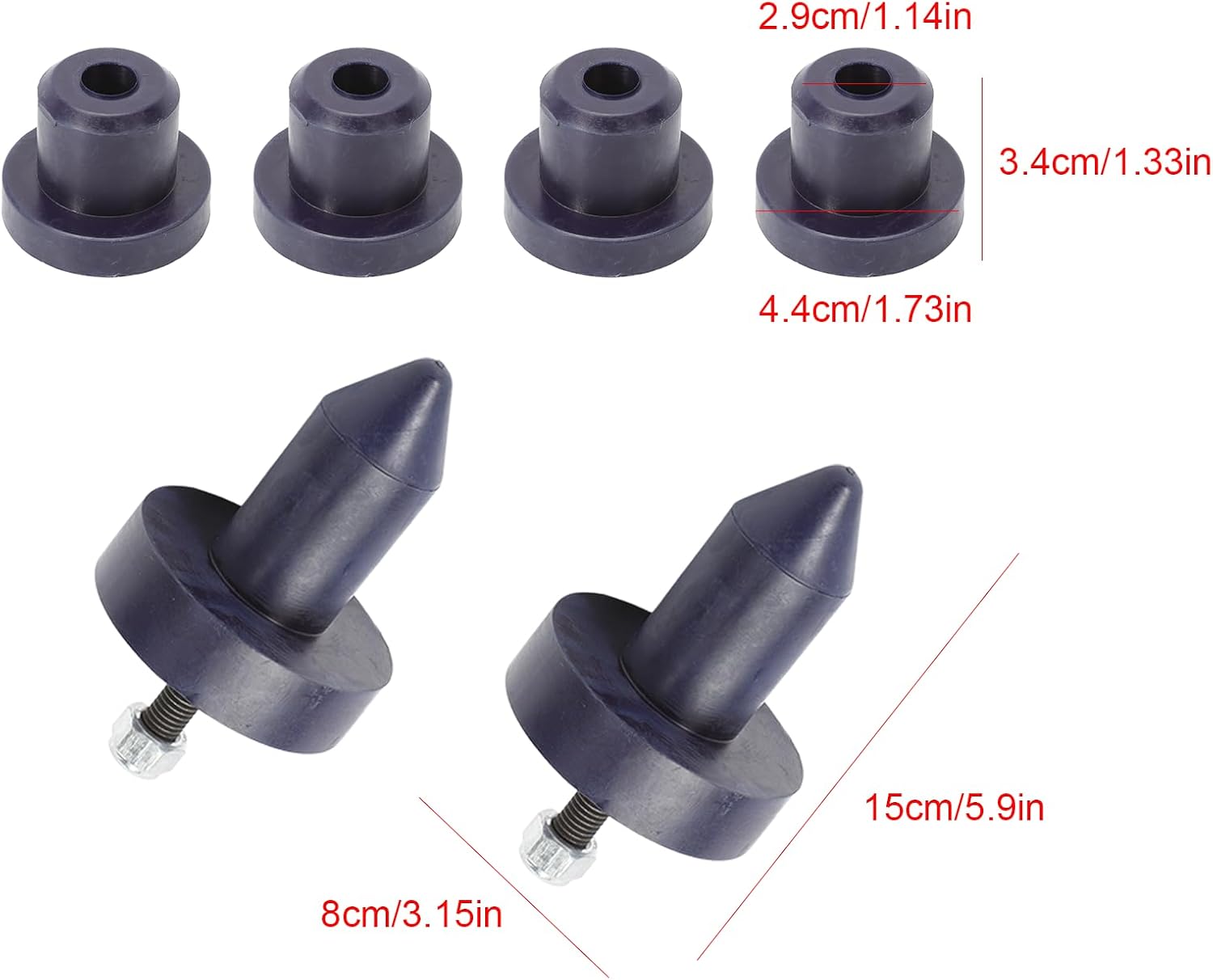Hood Pins Hood Bushing Kit for Kenworth T2000 T600 W900 T800 Replace 924-5410 K179-528 K179D450 K066-218 M300-NR