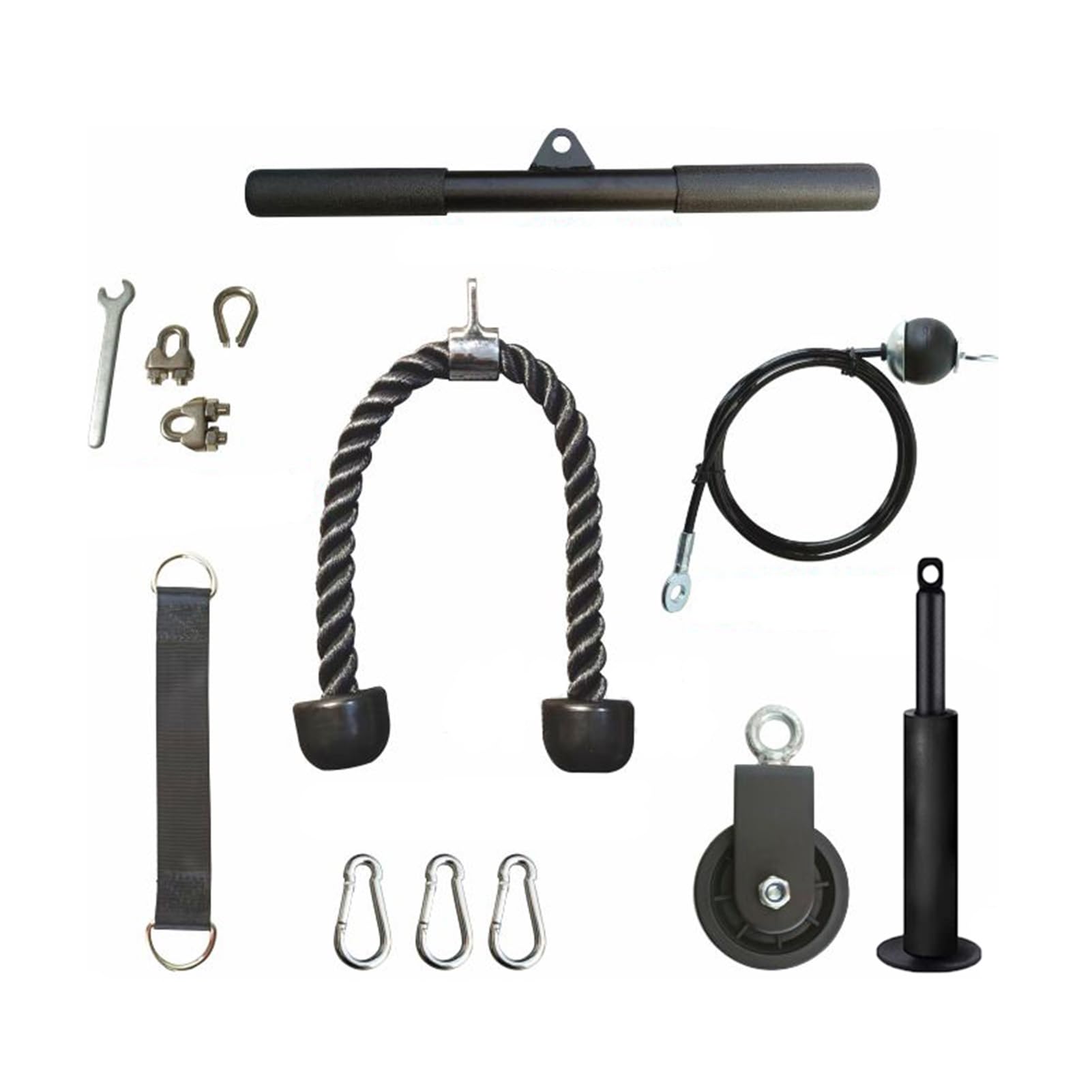 Fitness LAT Y Sistema De Polea De Elevación, Sistema De Fijación De Máquina De Cable De Peso, Sistema De Polea De Tríceps For Brazo, Bíceps, Equipo De Entrenamiento De Gimnasio En Casa