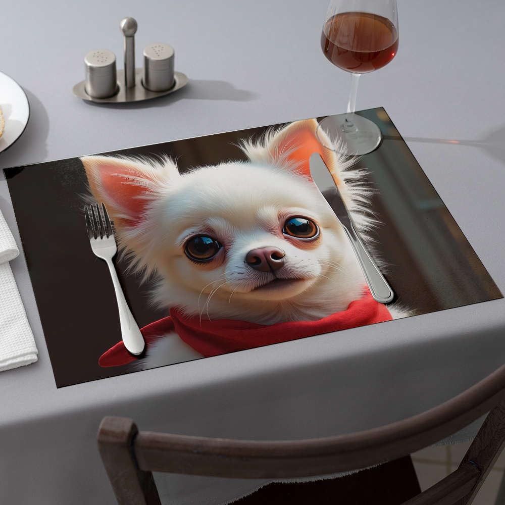 Tapis en silicone pour comptoir lavable anti-rayure motif chien