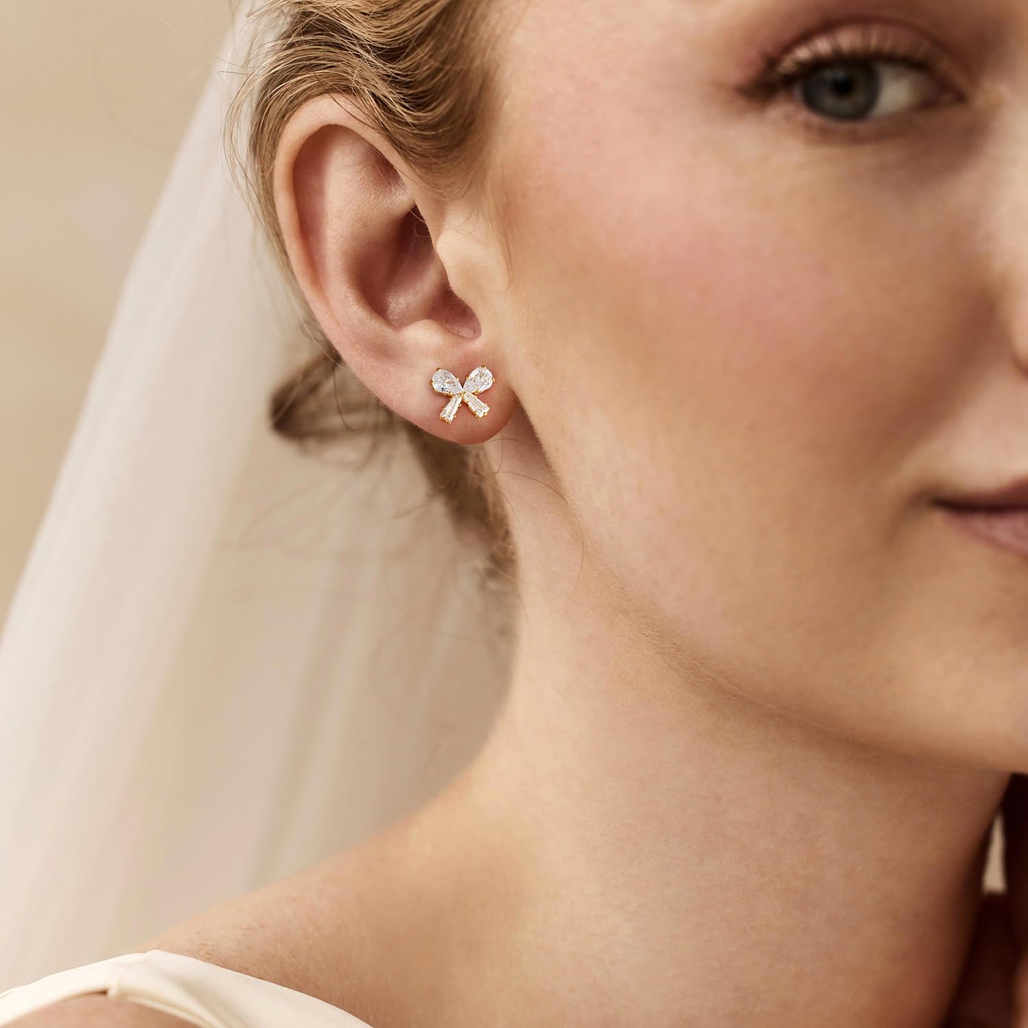 Dangle Earrings for Women, 14K Gold Plated CZ Huggie Drop Earrings, Dainty Long Chain Jewelry Valentines Day Gift for Her - Image 6