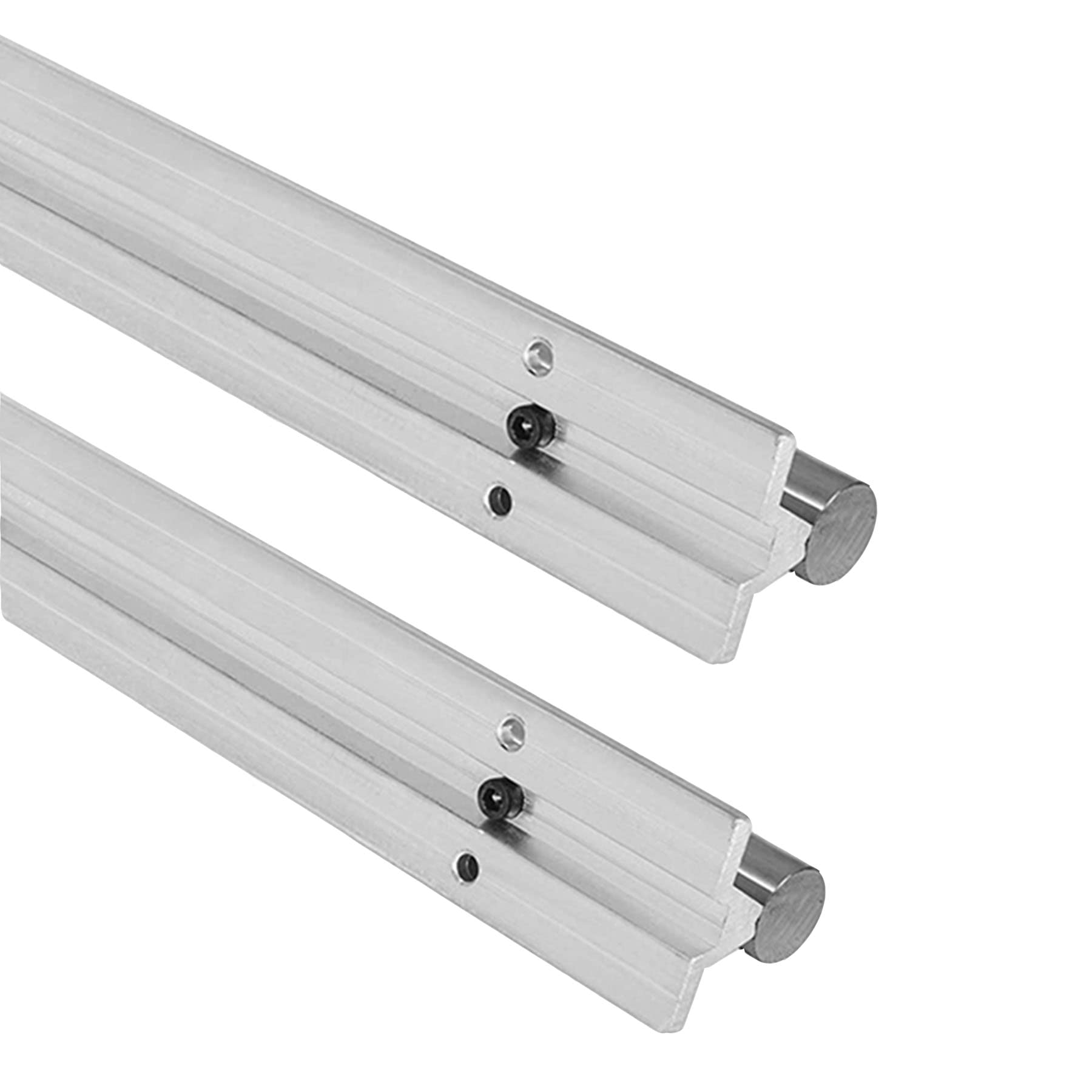 Lot de 2 guides linéaires SBR20 de 200 mm avec poignées, 2 arbres de rail coulissant avec + 4 blocs de chariot linéaire SBR20UU, kit de rails de guidage pour imprimante 3D CNC