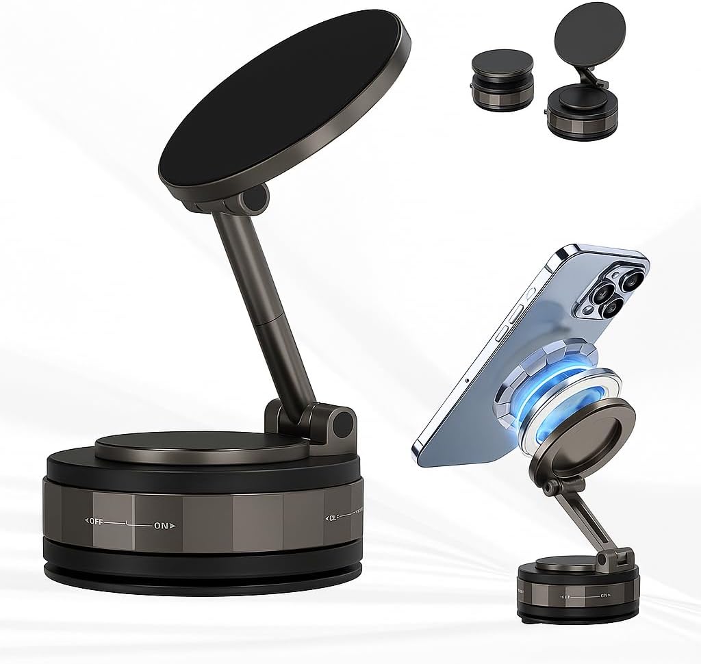 Car Phone Holder 360 Degree Rotation,Magnetic Phone Mount for (Mirror,Gym,car, Bathroom),Phone car Holder,carmount,Car Phone Holder, Magnetic Grip for Phone,Car Mount 2.0 Magnetic Phone Holder