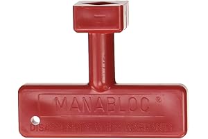 50601 New Style 3/8" x 7/16" Diamond Slotted Red Manabloc Key