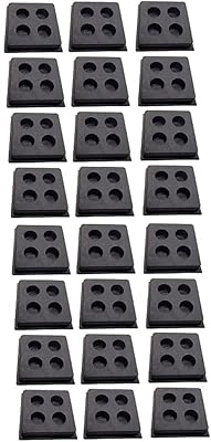 Set of 24 Heavy Duty Anti Vibration Isolation Rubber Pads 2