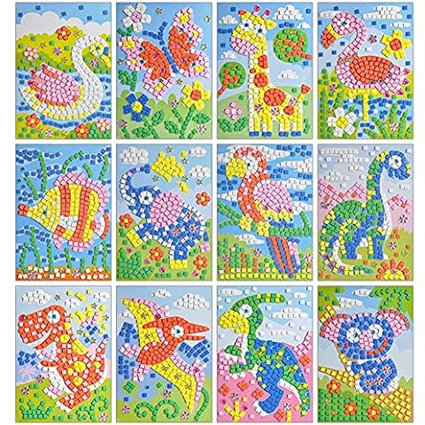 Queta Pegatinas de Mosaico para Niños Conjunto de 12 Dibujos Animados Cover
